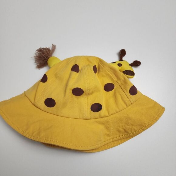 Kids Unisex Boys Girls Giraffe 3D Yellow Pop Up Summer Hat Size 2t-4t - Picture 3 of 4